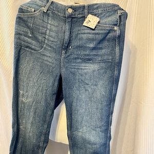 NWT Free People Admiral Blue crop jeans
